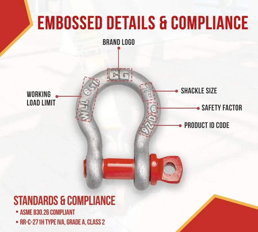 Такелажная скоба Crosby 7/8 in. Screw Pin Anchor Shackle 6-1/2 Ton 1018516 G-209 — фото лота 2