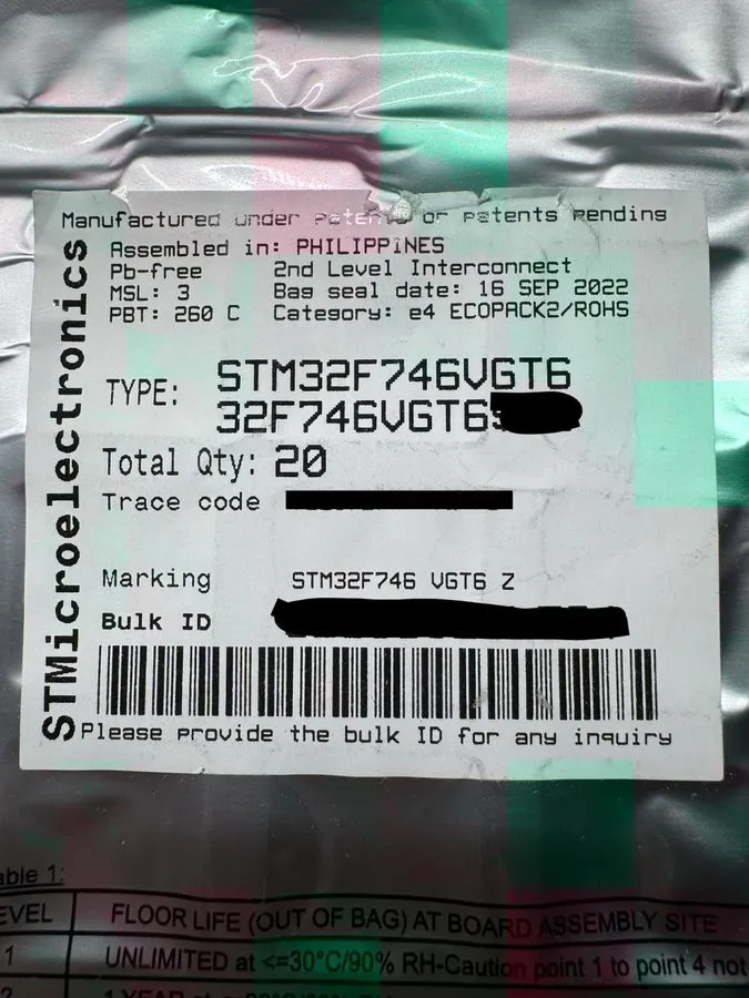 Микросхема STMicroelectronics STM32H743IIT6 ARM Cortex-M7 MCU IC — фото лота 1