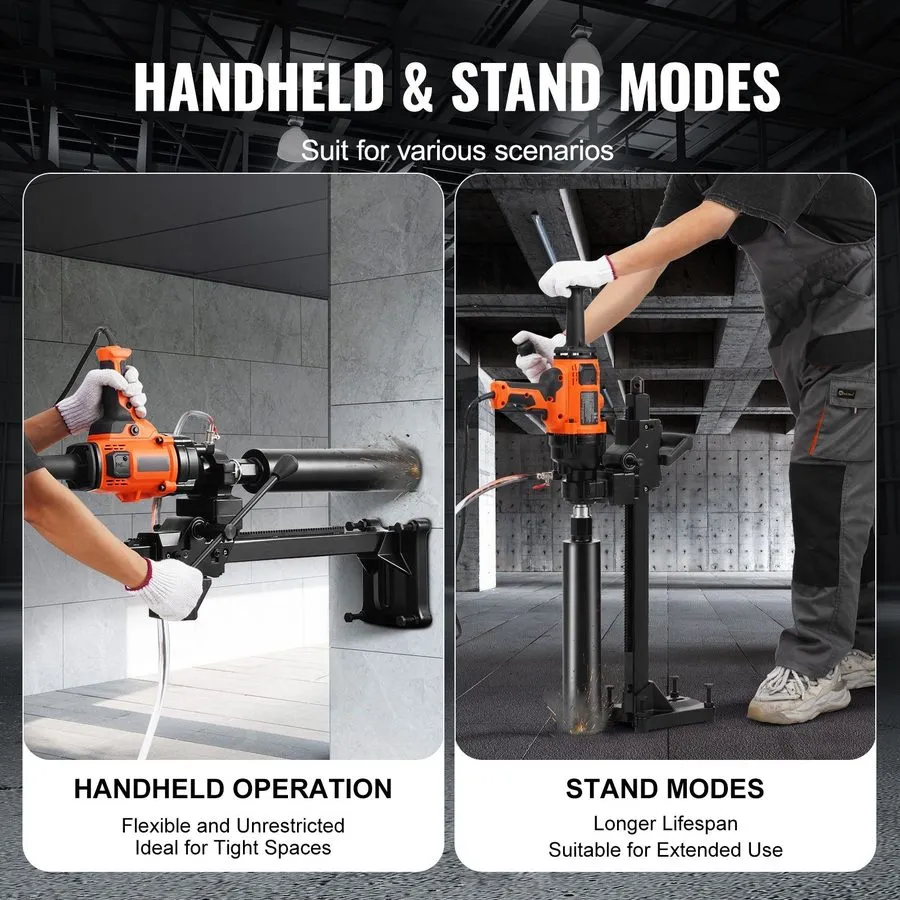 Оборудование 2000W Diamond Core Drill 0.8-6.3in, Handheld & Stand Use — фото лота 2