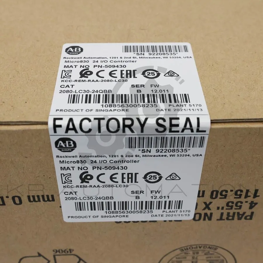 ПЛК Allen-Bradley 2080-LC30-24QBB Micro830 EtherNet/IP Controller 24 I/O, DC pow