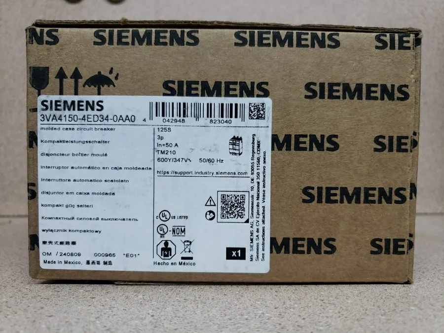 Автоматический выключатель Siemens 3VA4150-4ED34-0AA0 Circuit Breaker 50 Amp 3 P