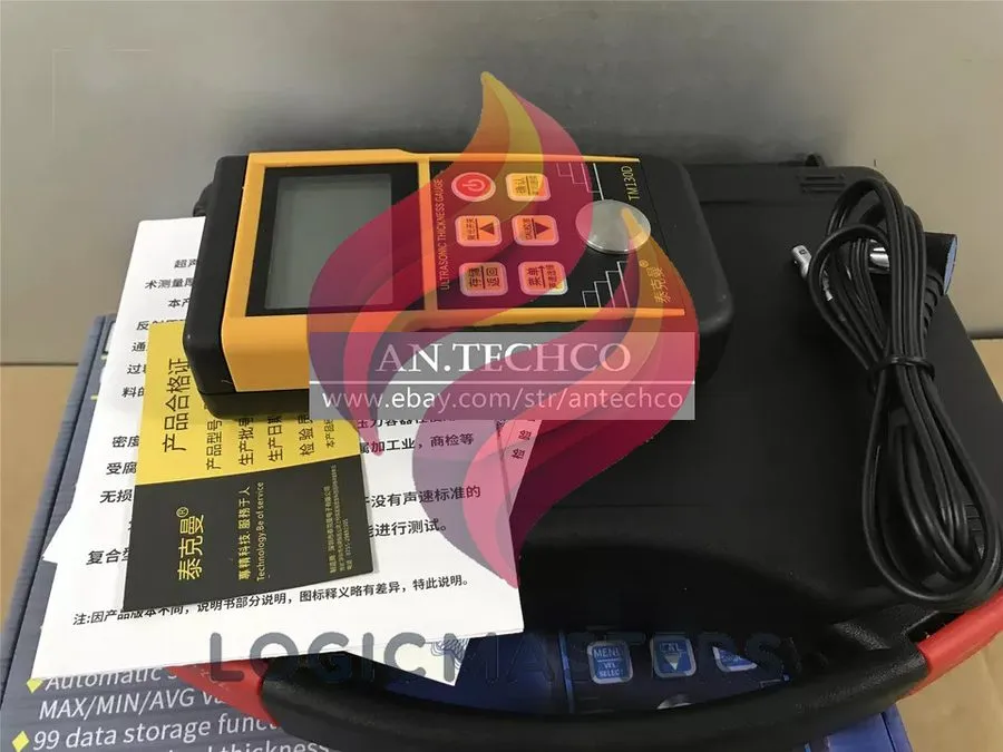 Толщиномер TM130D Digital Ultrasonic Thickness Gauge Metal Steel thickness Teste