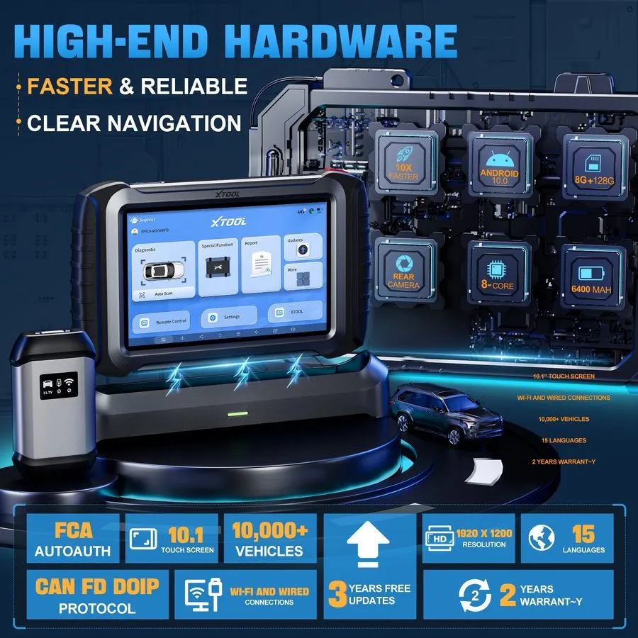Диагностический сканер XTOOL IP919 Bidirectional Diagnostic Tool All System 51+R — фото лота 2