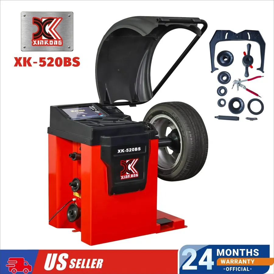 Балансировочный станок XK-520BS 110V Wheel Balancer Tire Balancing Machine 8-28" — фото лота 2