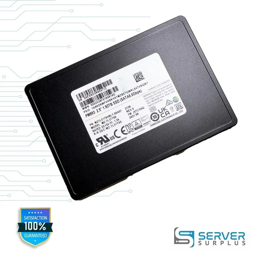SSD-накопитель Samsung PM893 1.92TB SSD 2.5" SATA 6Gbps MZ-7L31T90 MZ7L31T9HBLT-