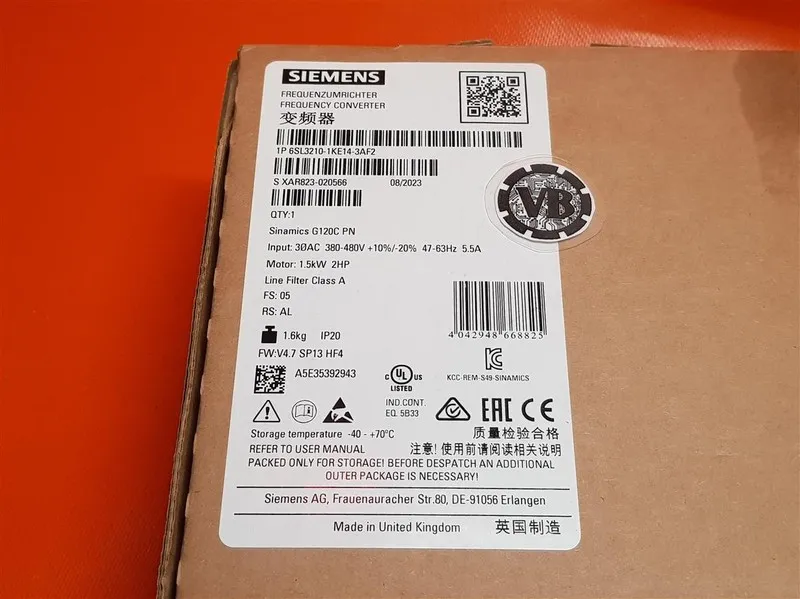 Частотный преобразователь Siemens Sinamics G120C PN 6SL3210-1KE14-3AF2 1.5kW