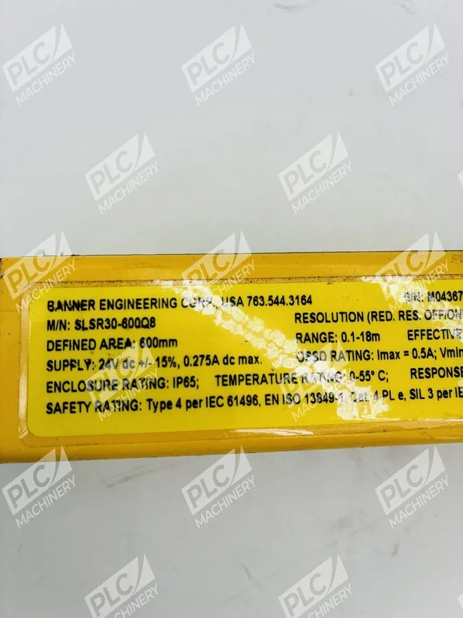 Световая завеса Banner Engineering SLSR30-600Q8 EZ-SCREEN Safety Light Curtain S — фото лота 1