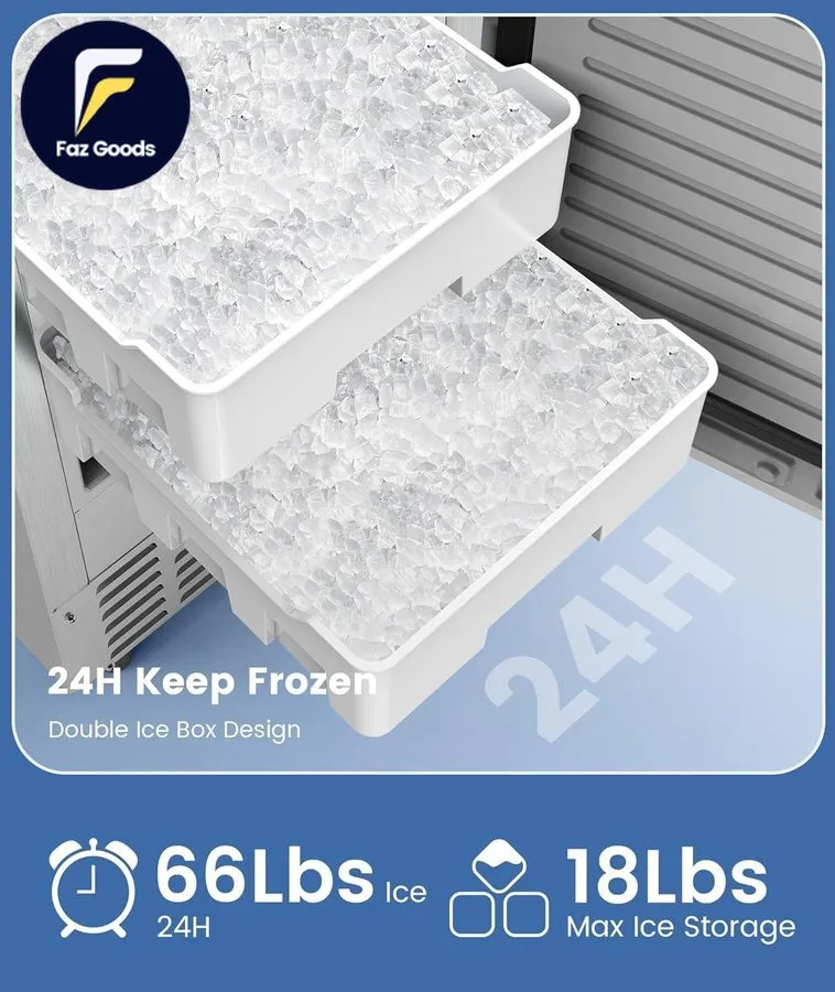 Льдогенератор Nugget Ice Machine Commercial Undercounter Ice Maker 66Lbs/Day, Bu