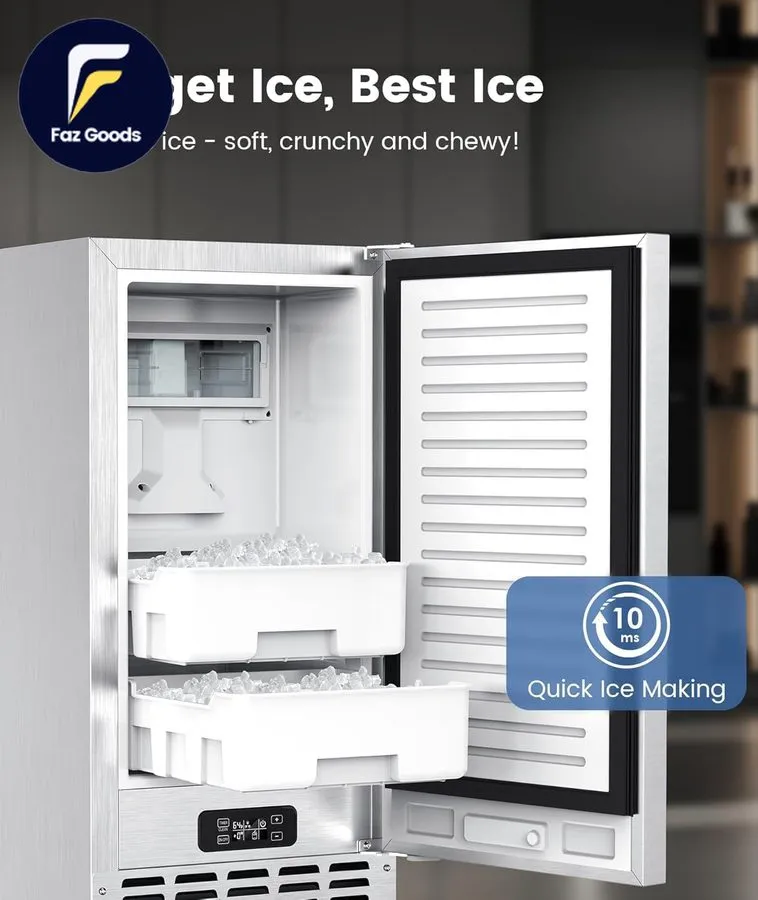 Льдогенератор Nugget Ice Machine Commercial Undercounter Ice Maker 66Lbs/Day, Bu — фото лота 2