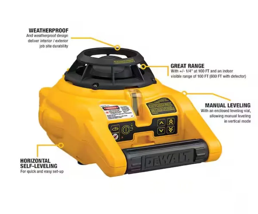 Нивелир DEWALT DW074KD Self-Leveling Rotary Laser Level Red Beam 1200 ft +/-1/4"