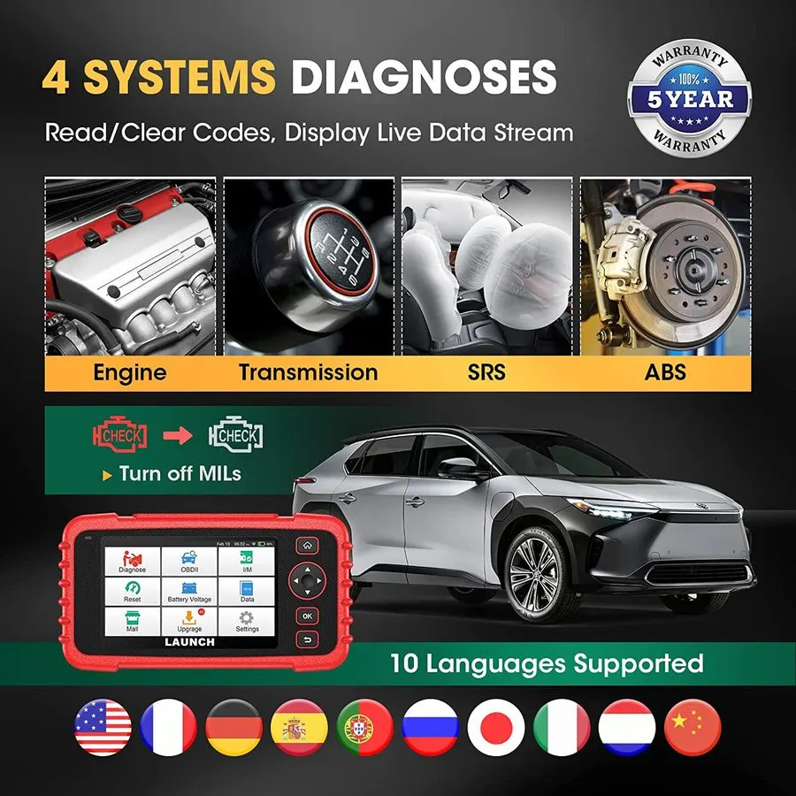 Диагностический сканер 2026 Launch CRP129X OBD2 Car Scanner Engine ABS SRS SAS D