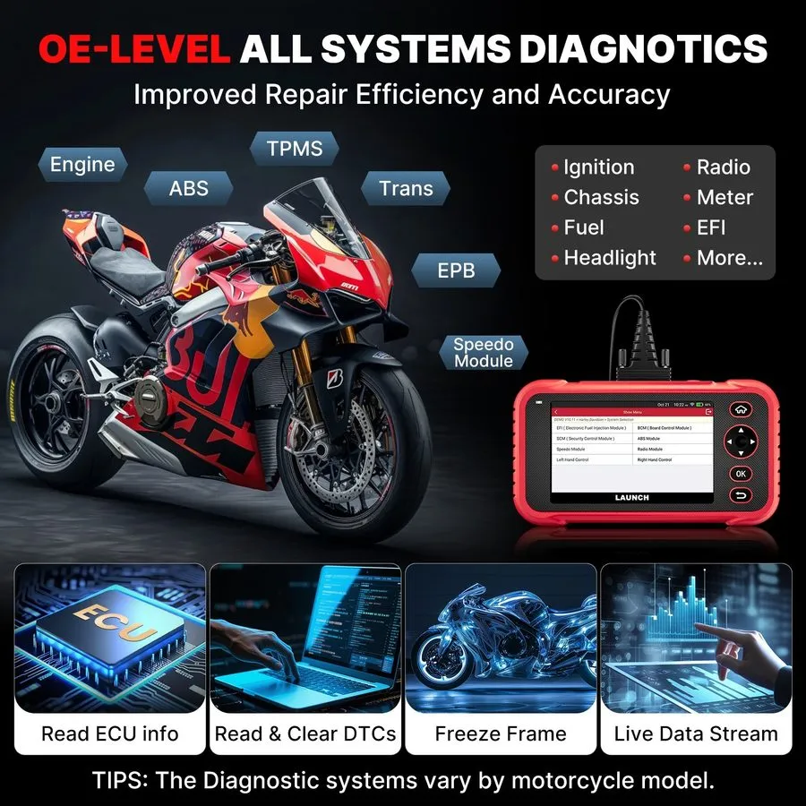 Диагностический сканер LAUNCH CRP129MT Pro Motorcycle Scanner Tool