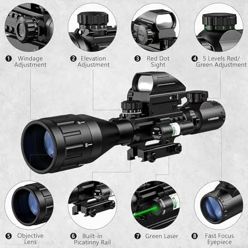 Оптико-электронная система 4-16x50 AO Hunting Rifle Scope Dual Illuminated Range — фото лота 2