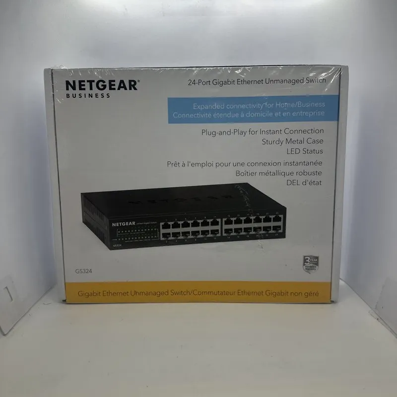 Коммутатор NETGEAR GS324-200NAS 24-Port Gigabit Ethernet Unmanaged Switch Black