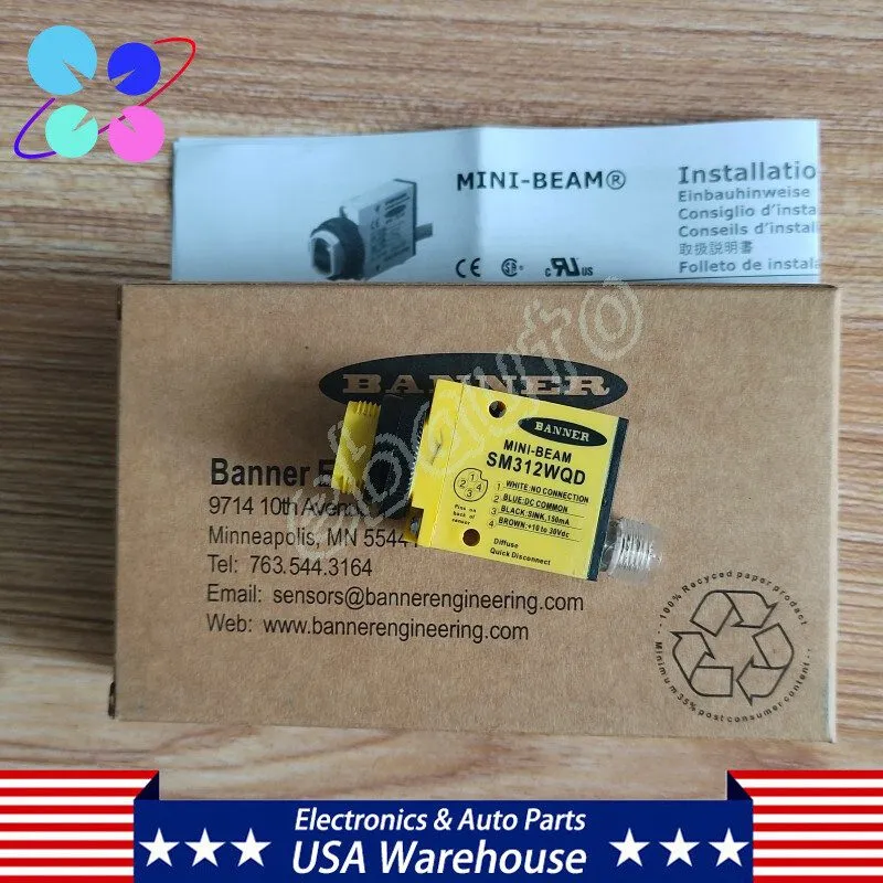 Фотоэлектрический датчик BANNER SM312WQD Photoelectric Switch Sensor