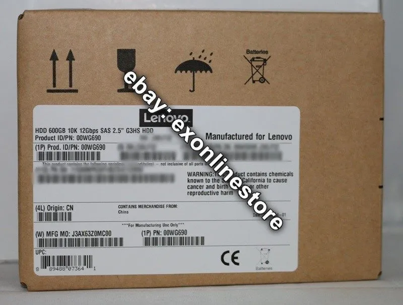 Жёсткий диск Lenovo 00WG690 00WG691 600GB 2.5"SAS 10K 12Gbps G3HS X3650M5 Hard D