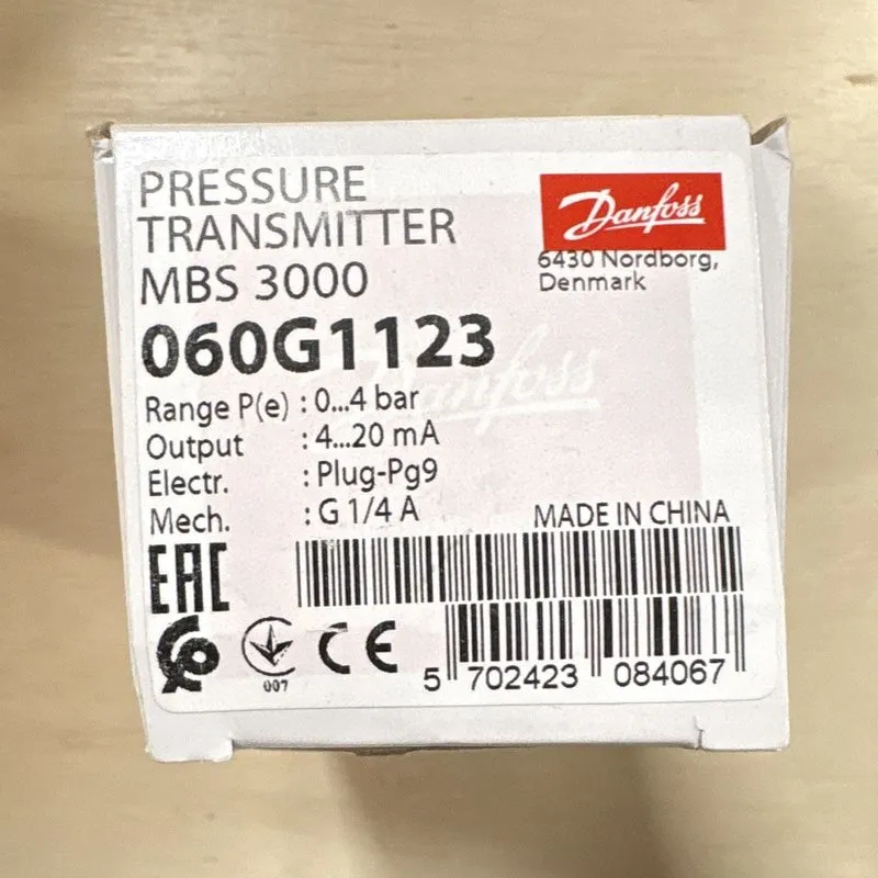 Датчик давления DANFOSS MBS 3000 060G1123 Pressure Transmitter — фото лота 2