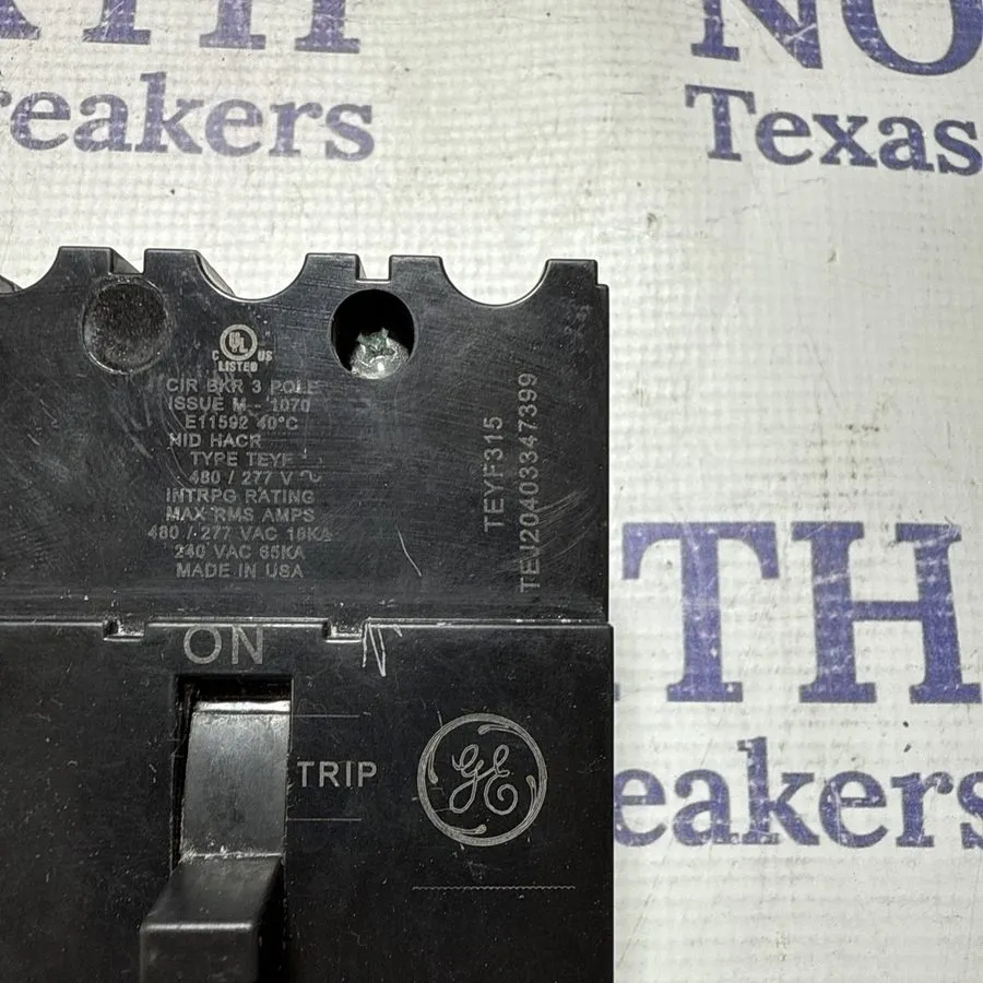 Автоматический выключатель GE TEYF315 Bolt-On Circuit Breaker 15A 480V 3P 3PH TE