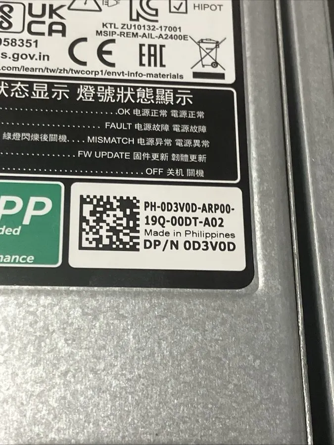 Блок питания Dell D2400E-S0 2400W Power Supply