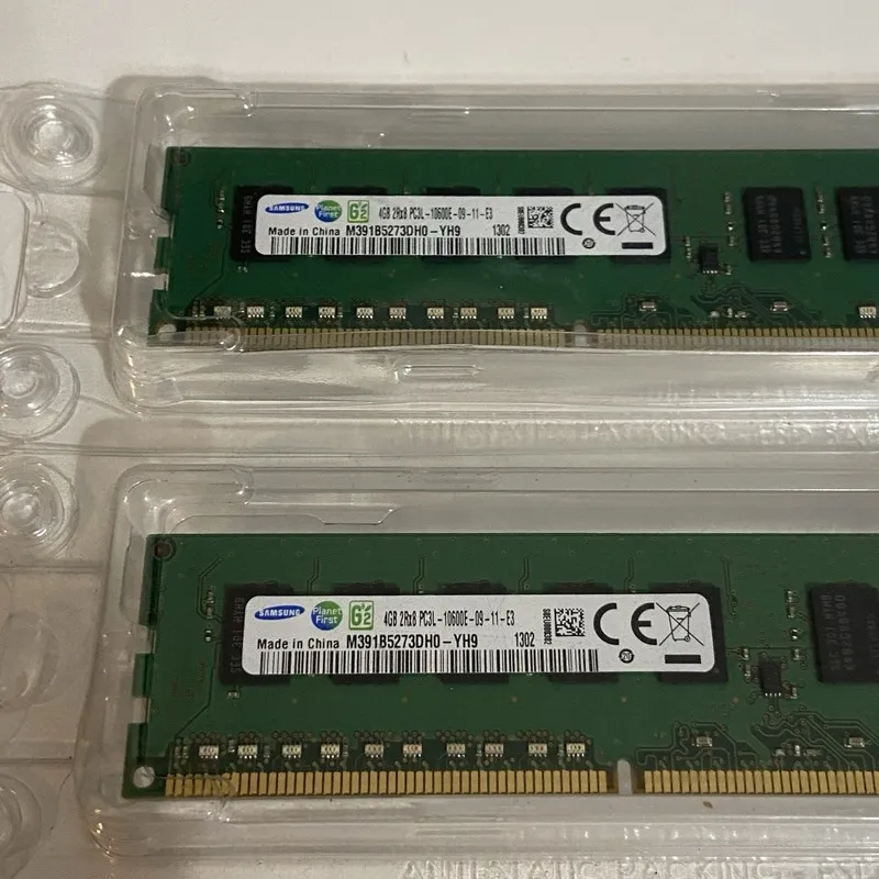 Модуль памяти 10X 4GB Samsung 4GB 2Rx8 PC3L-10600E DDR3 1333Mhz ECC Server RAM M — фото лота 1