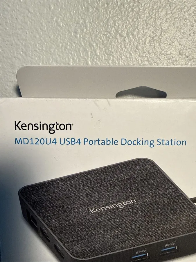 Док-станция Universal Docking Station Kensington MD120U4 Portable 4 Dock station — фото лота 1