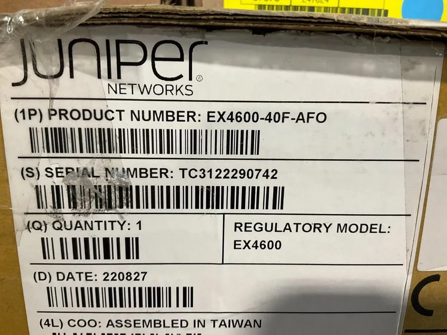 Коммутатор Juniper Networks EX4600-40F 24 port 1 10 Gigabit SFP+ Switch EX4600-4