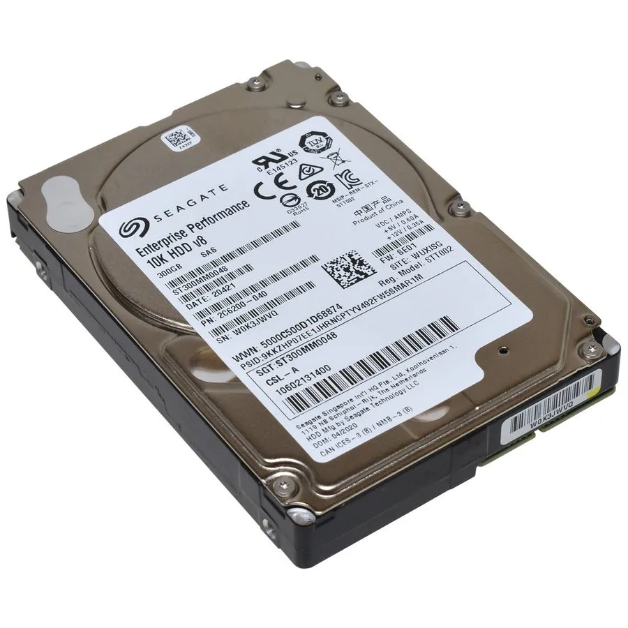 Сервер HPE 300GB 10K SAS 12G 2.5 Server HDD EG000300JWEBF 869714-001 ST300MM0048