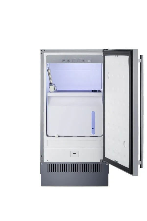 Льдогенератор Summit BIM182O 18"W Built-In Undercounter Ice Machine Stainless St — фото лота 2