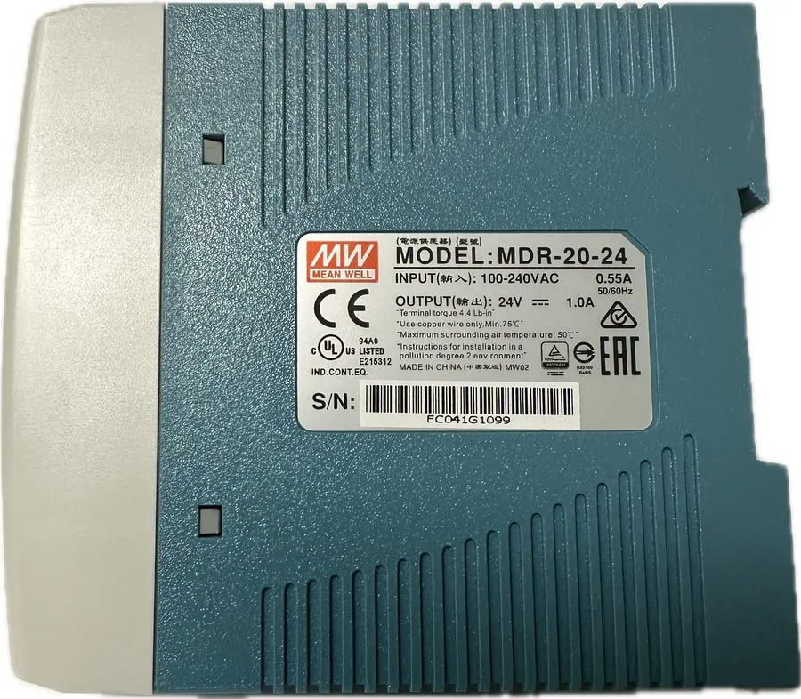 Блок питания Mean Well MDR-20-24 DIN Rail Power Supply 100-240V AC to 24V DC 1A 