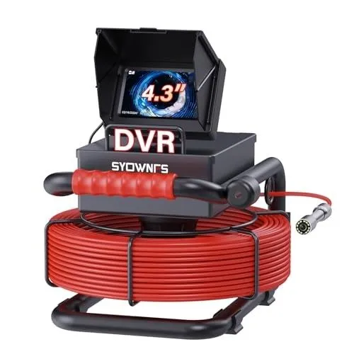 Камера для телеинспекции труб 100ft/30m 4.3" Pipe Inspection Camera with 16G DVR