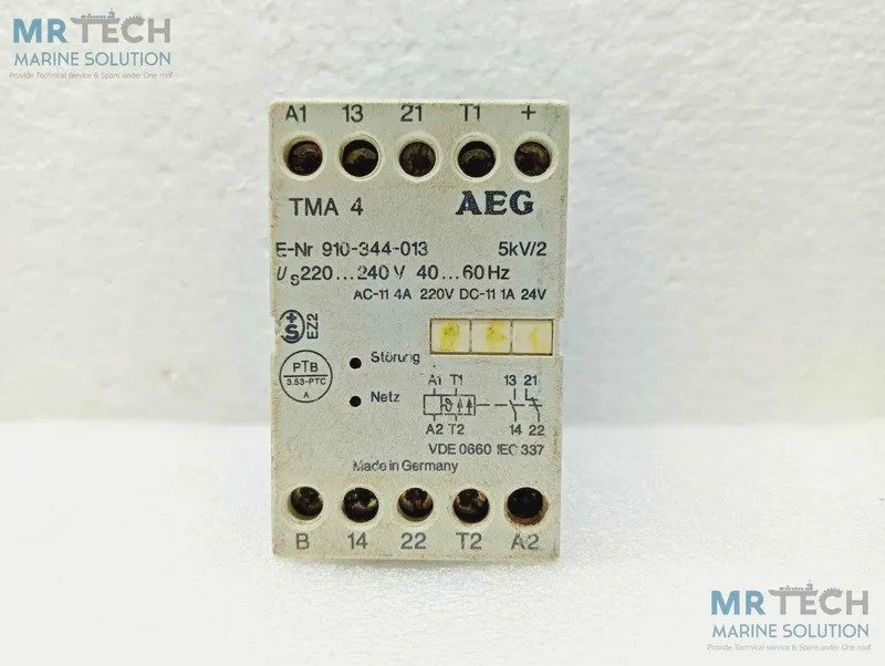 Реле защиты AEG Overload Protection Relay TMA 4 910-344-013 220-240V 4A Industri — фото лота 1