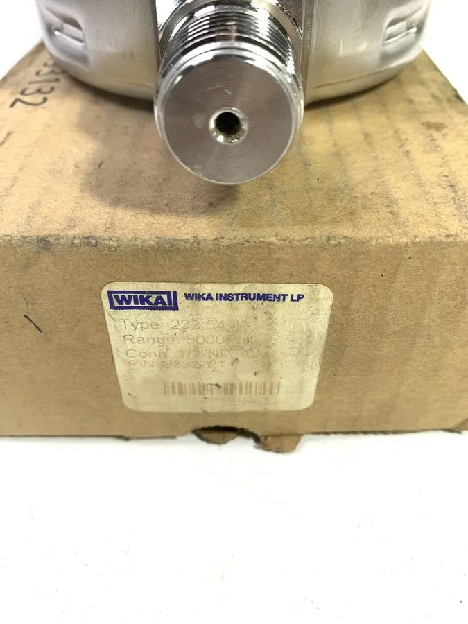 Трубопроводная арматура Wika 9832721 Analog 5000 PSI 1/2" NPT Bottom Entry Posit