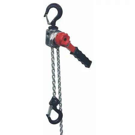 Таль Dayton 425Z66 Lever Chain Hoist, 1, 000 Lb Load Capacity, 5 Ft Hoist Lift — фото лота 1