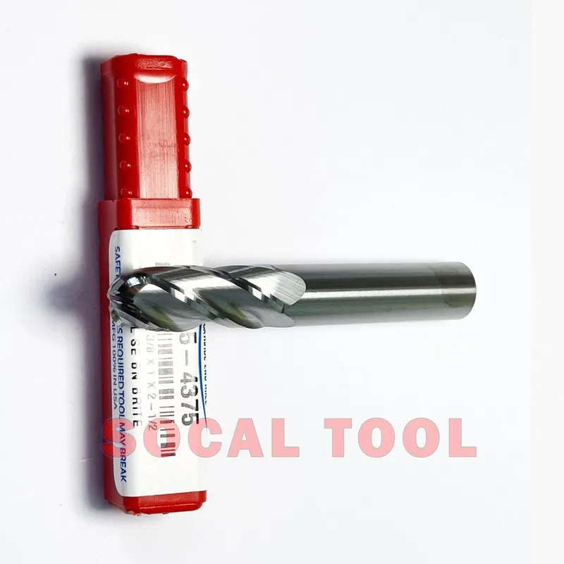 Режущий инструмент 3/8 Carbide End Mill, BALL Nose, 4 Flutes, 135-4375, USA Made