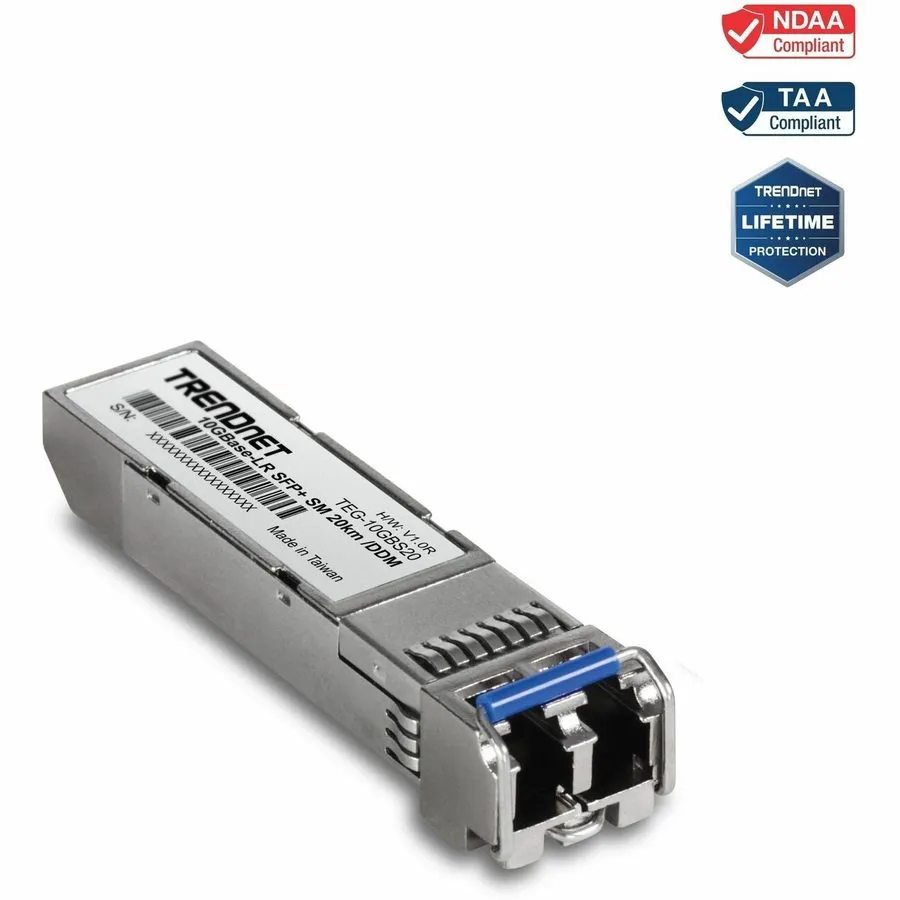 Трансивер TRENDnet SFP+ Single Mode LC Module, NDAA / TAA compliant (20km) TEG-1
