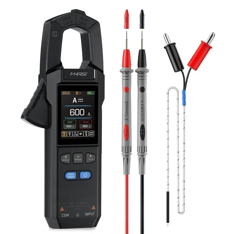 Мультиметр 【Newly Upgraded】 FNRSI DMC-100 10000-Count True RMS Clamp Meter, 6
