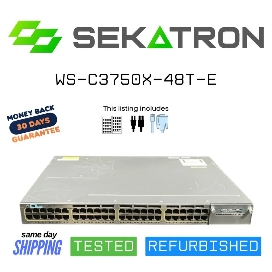 Коммутатор Cisco WS-C3750X-48T-E 48-Port Gigabit 3750X Switch With C3KX-NM-10G