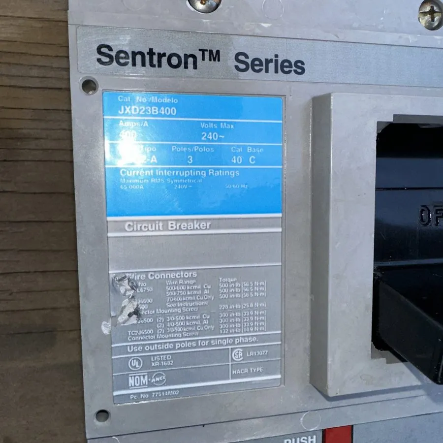 Автоматический выключатель ITE/SIEMENS SENTRON SERIES CIRCUIT BREAKER JXD23B400