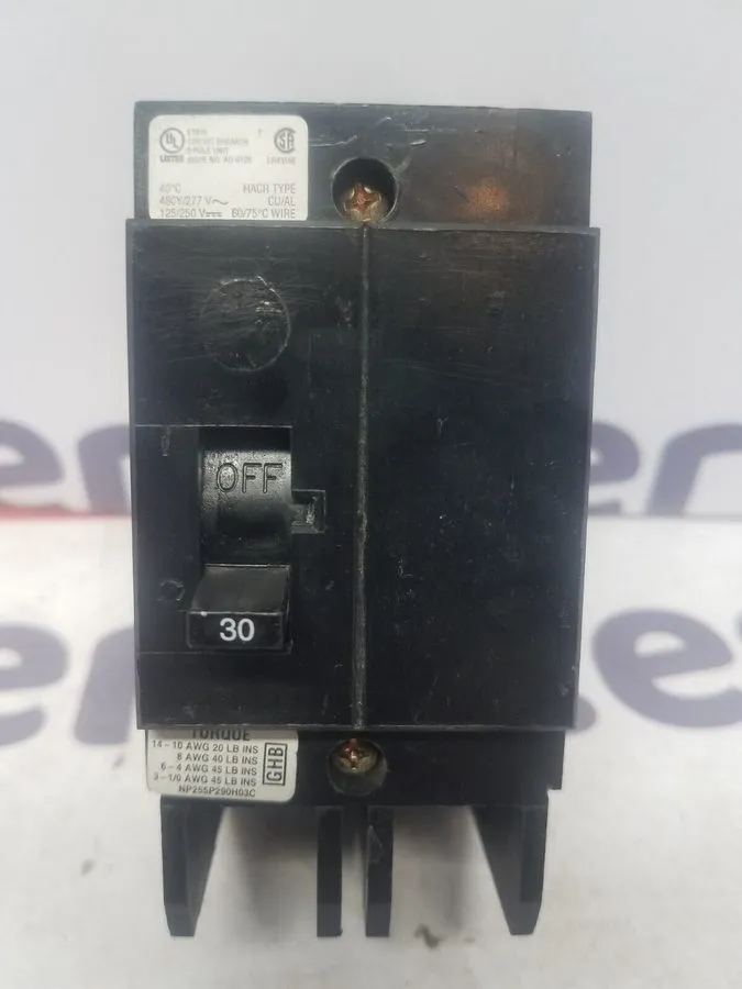 Автоматический выключатель Westinghouse GHB2030 2 Pole 30 Amp 277/480V Bolt on C