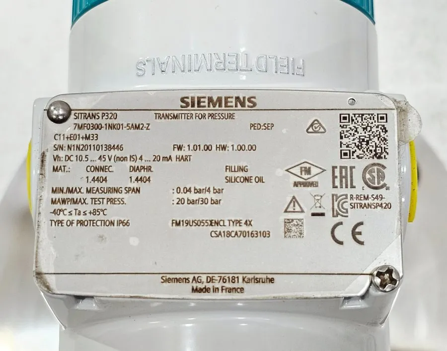 Датчик давления SIEMENS 7MF0300-1NK01-5AM2-Z + C11+E01+M32 SITRANS P320 PRESSURE