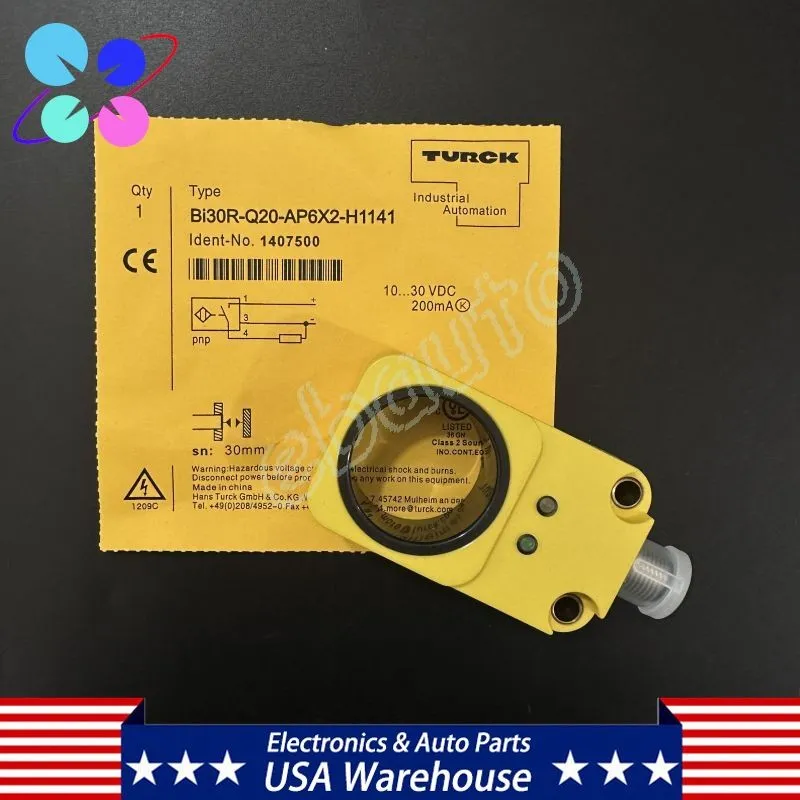 Датчик приближения TURCK BI30R-Q20-AP6X2-H1141 Proximity Sensor, 6mm Range, 10-3