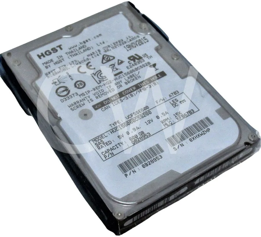 Жёсткий диск 0B28953 Hitachi 600GB 15K RPM 12Gbps 2.5" SAS HDD Hard Drive HUC156