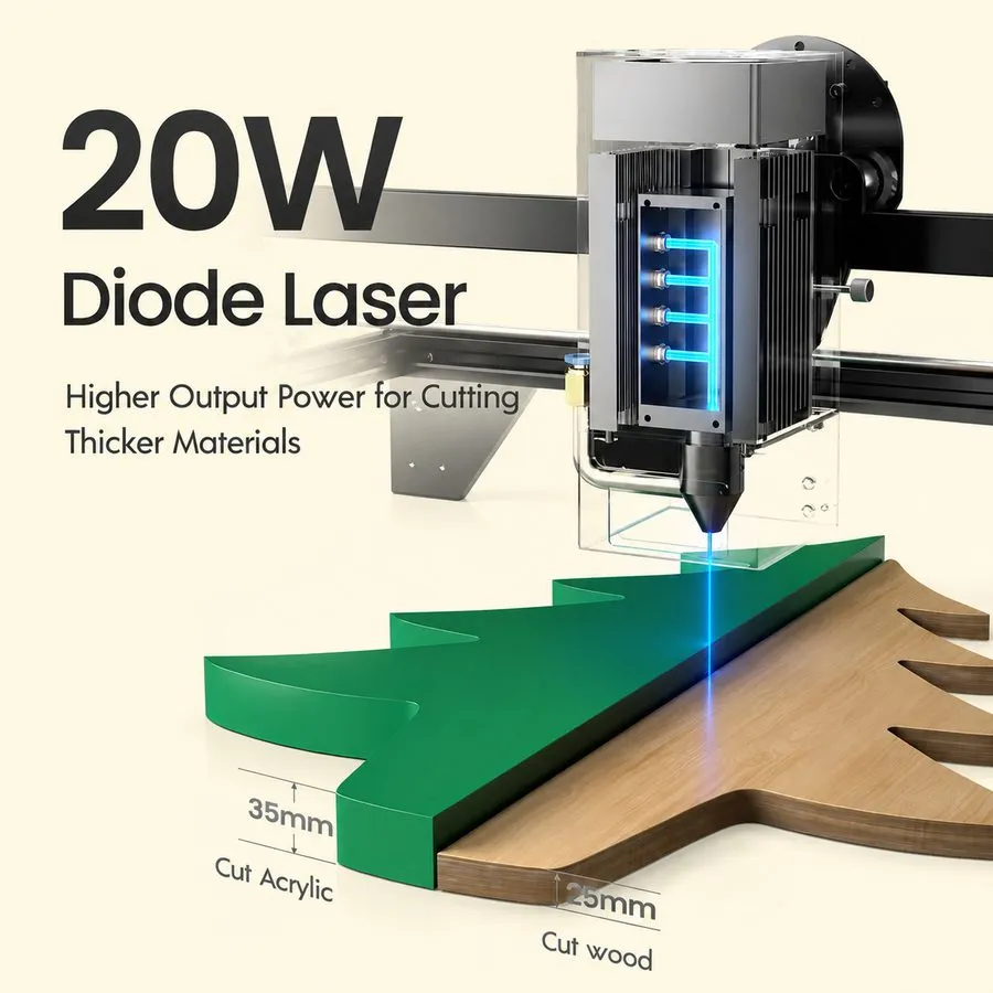 Лазерный гравёр LONGER B1 20W Laser Engraver Cutter DIY High Focus Wood Metal 36