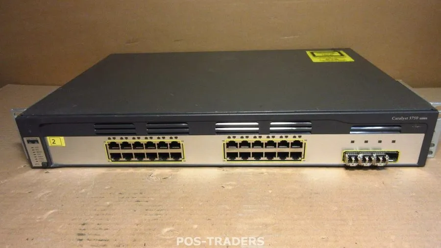 Коммутатор Cisco WS-C3750G-24TS-E1U 24 Port Ethernet Gigabit Switch. 90 Day's . 