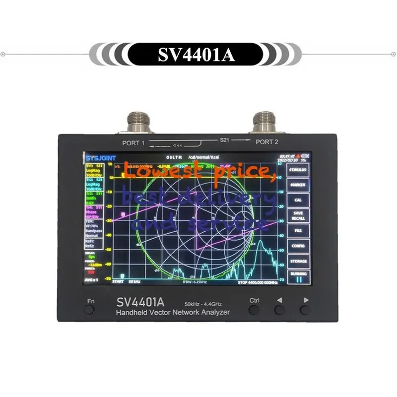 Анализатор цепей SV4401A 50KHz-4.4GHz VNA Vector Network Analyzer 100DB Dynamic