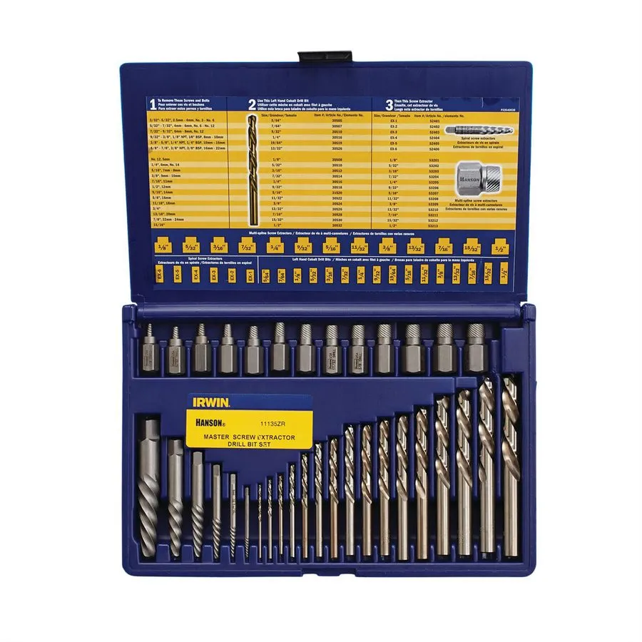 Режущий инструмент 35-Piece Screw Extractor and Drill Bit Set 11135ZR Remove Bro