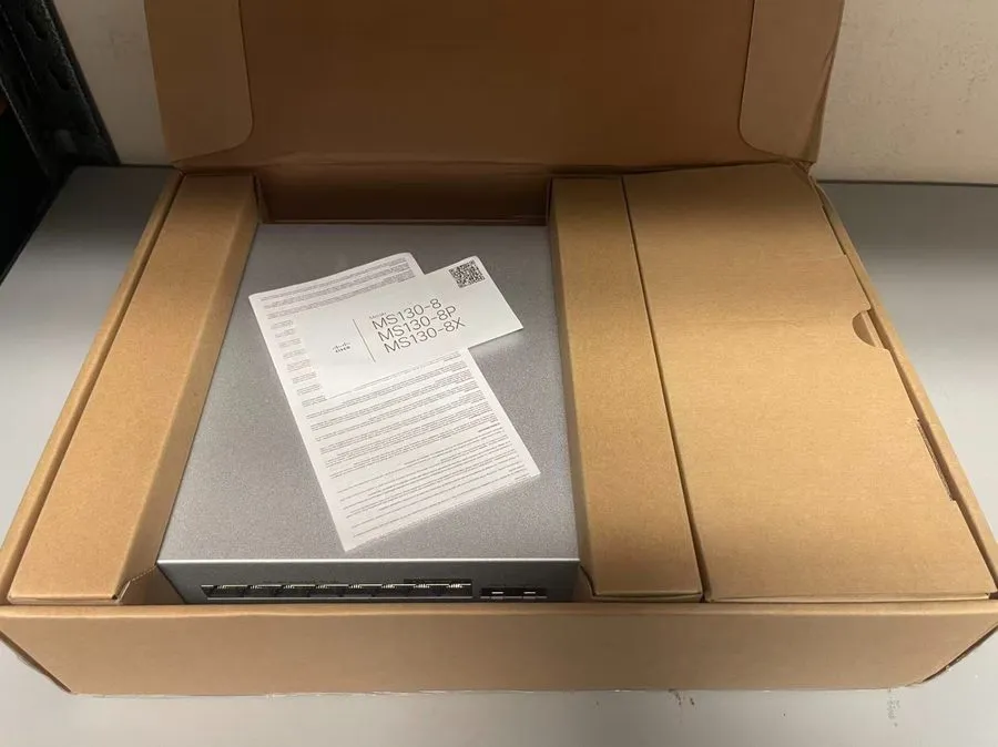Коммутатор Cisco Meraki MS130-8X-HW Managed Switch 8-Port Gigabit PoE+ UNCLAIMED