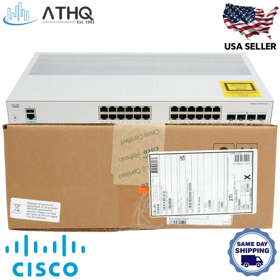 Коммутатор Cisco Refresh C1000-24T-4G-L 24 Ports Gigabit Ethernet Network Switch