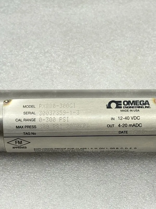 Датчик давления Omega Engineering PX880-300GI Pressure Transmitter 0-300 PSI — фото лота 2