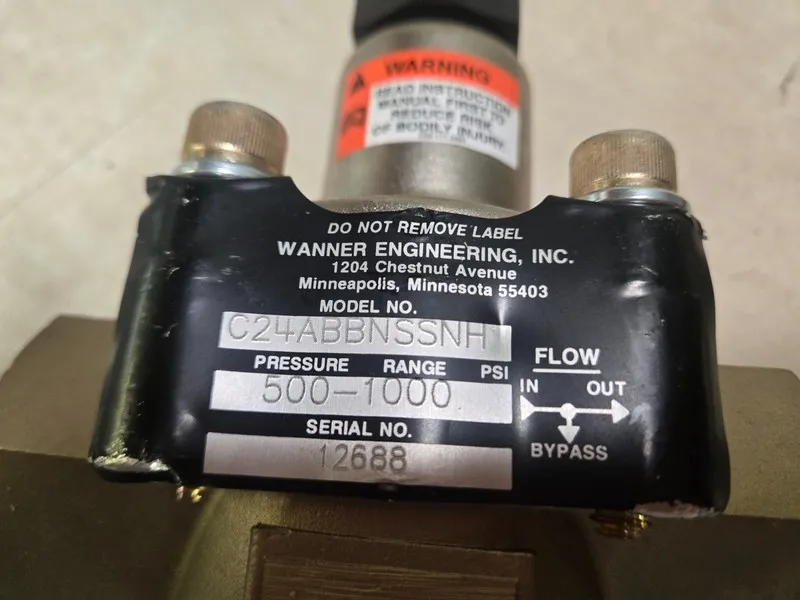 Клапан Wanner C24ABBNSSNH Hydra-Cell Pressure Regulator Valve 40GPM, 1000PSI